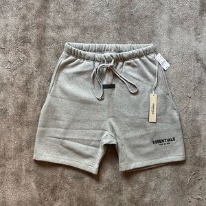 Essentials fear of god dark oatmeal shorts
